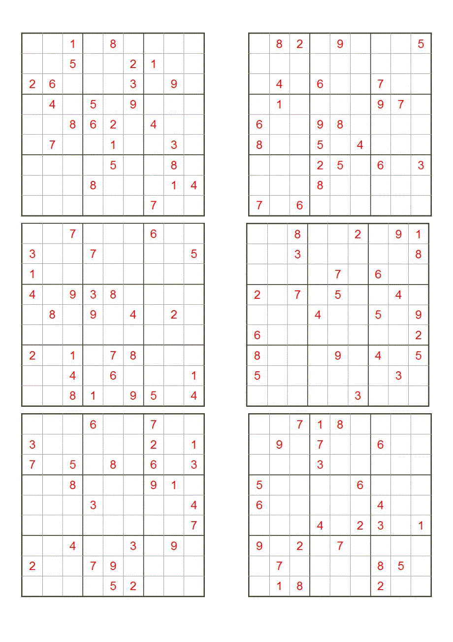 九宫格数独题目.doc_第1页