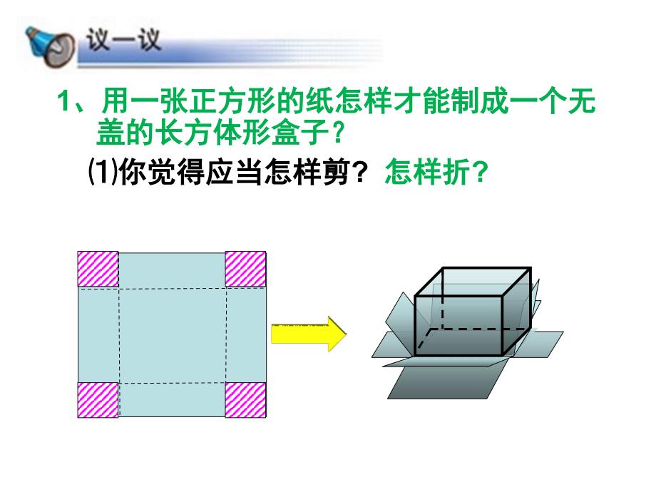 制作一个尽可能大的无盖长方体形盒子.ppt_第3页
