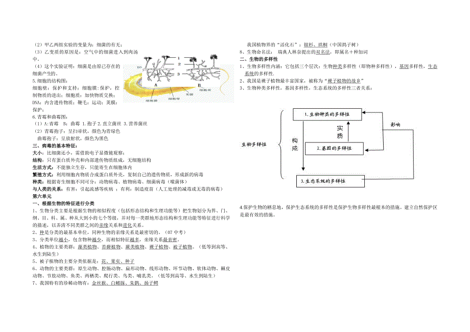 人教版八年级生物上册知识点总结.doc_第3页