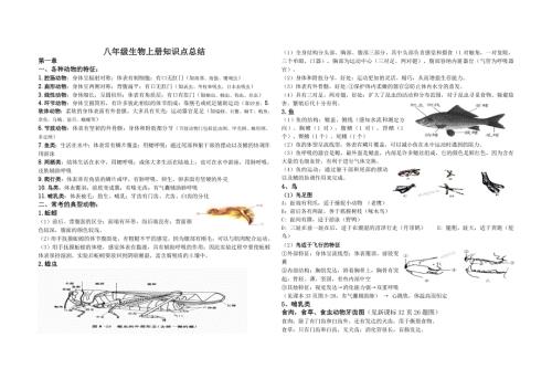 人教版八年级生物上册知识点总结.doc