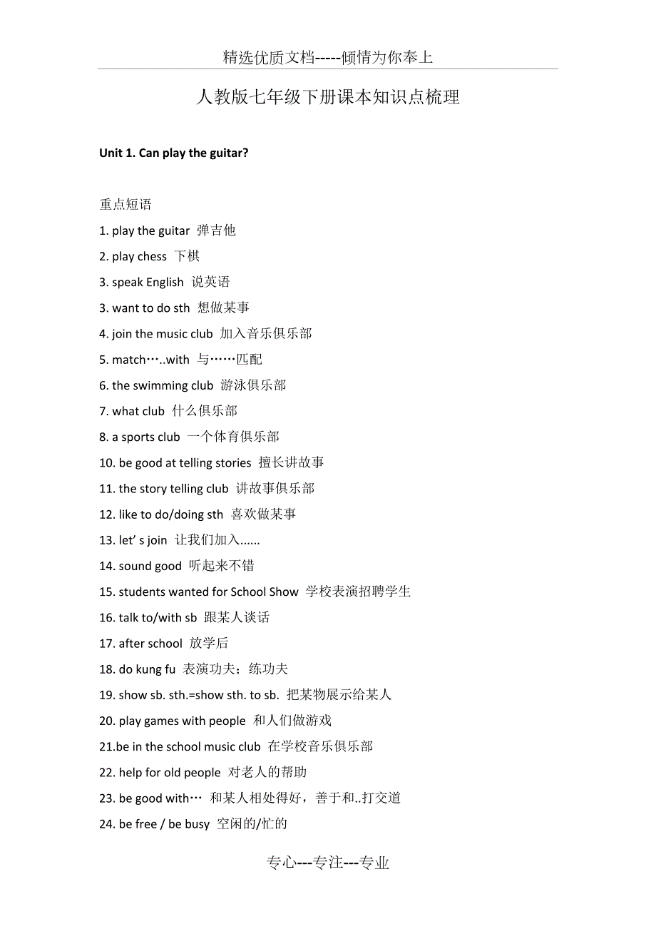 人教版英语七年级下册课本知识点梳理.docx_第1页