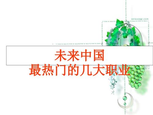 十大热门职业PPT课件.ppt