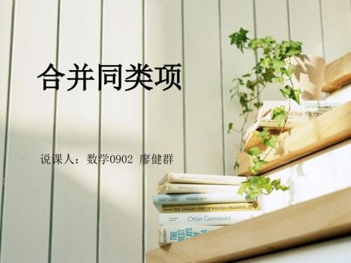合并同类项说课PPT.ppt
