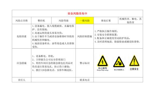 告知牌轻纺企业危险源风险告知卡14页.doc