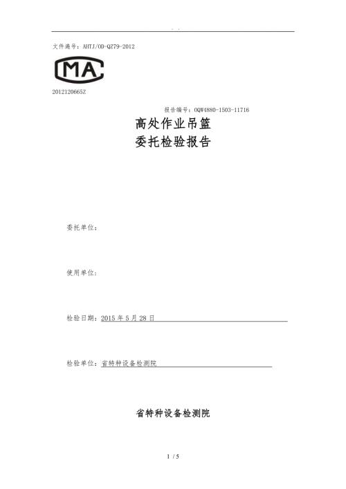 吊篮检验报告.doc