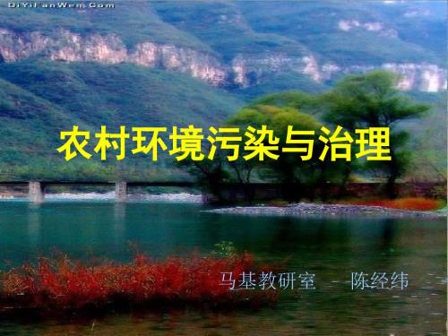 农村环境污染与治理.ppt