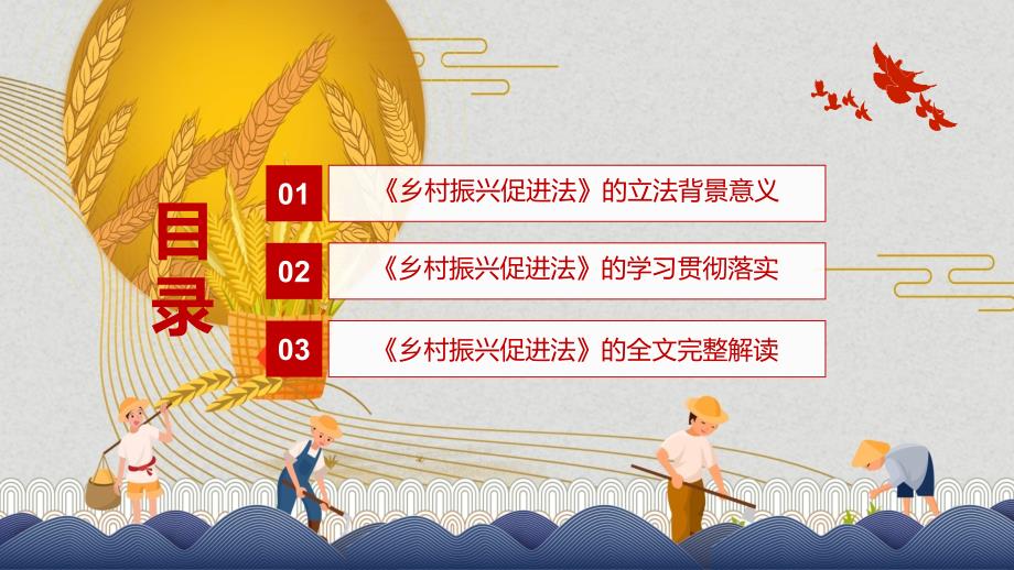 坚持农业农村优先发展解读2021年中华人民共和国乡村振兴促进法汇报PPT模板.pptx_第3页