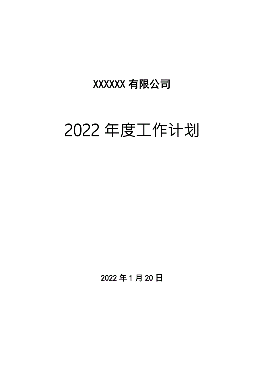 公司企业工作计划2022年完整版.doc_第1页