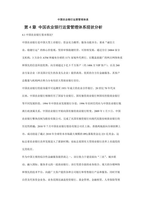 中国农业银行运营管理体系.doc