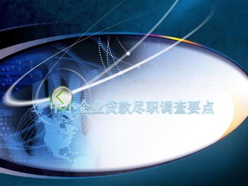 中小企业贷款尽职调查的要点.ppt
