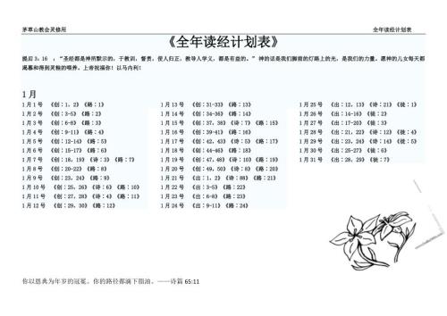 全年读经计划表.doc