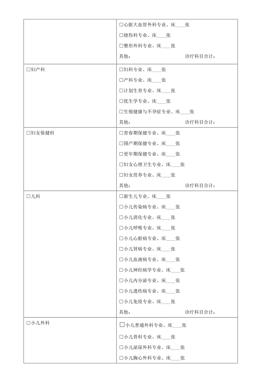 中国三级综合医院医疗服务能力基线调查表.doc_第2页