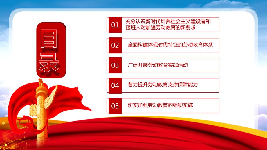 加强新时代大中小学劳动教育构建德智体美劳全面培养的教育体系培训讲座课件PPT模板.pptx_第3页