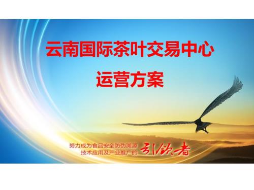 云南国际茶叶交易中心运营方案.ppt