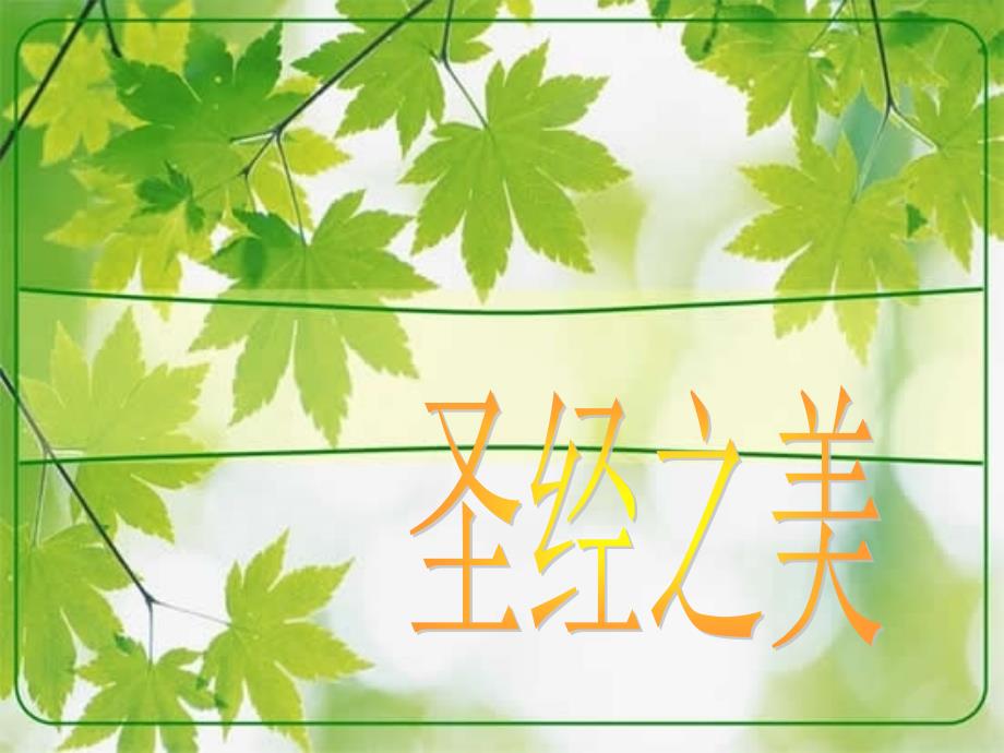 圣经中的经文之美.ppt_第1页