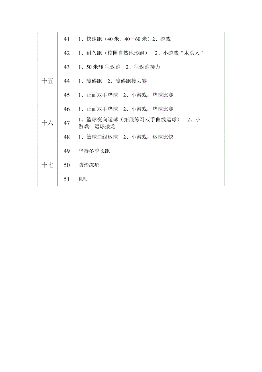 六年级体育与健康全年教学进度表.doc_第3页