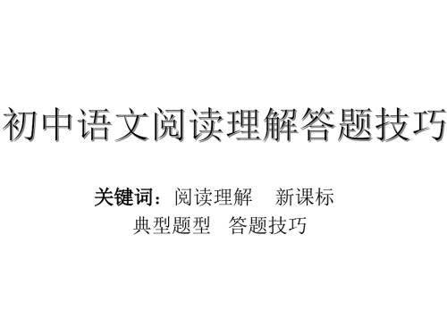 初中语文阅读答题技巧ppt课件.ppt