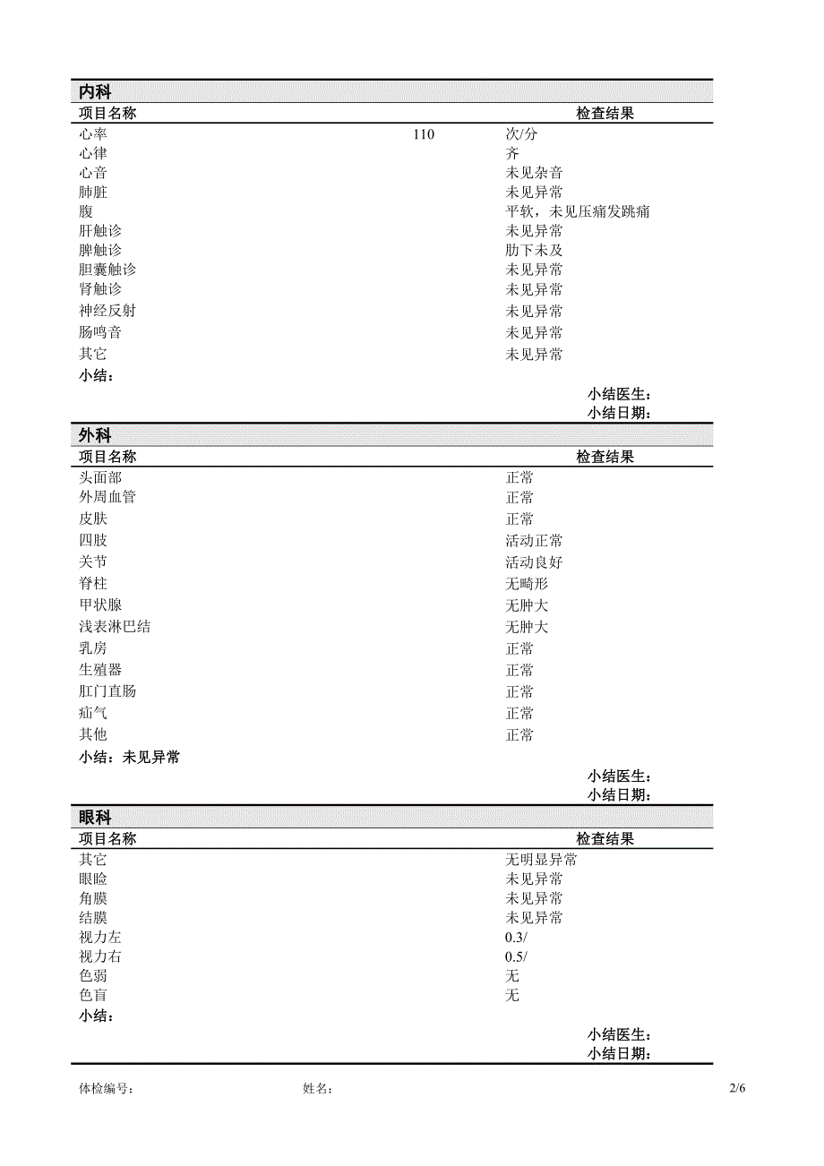 医院体检报告范本.doc_第2页