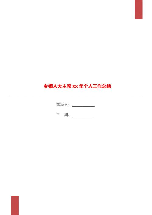 乡镇人大主席xx年个人工作总结.doc
