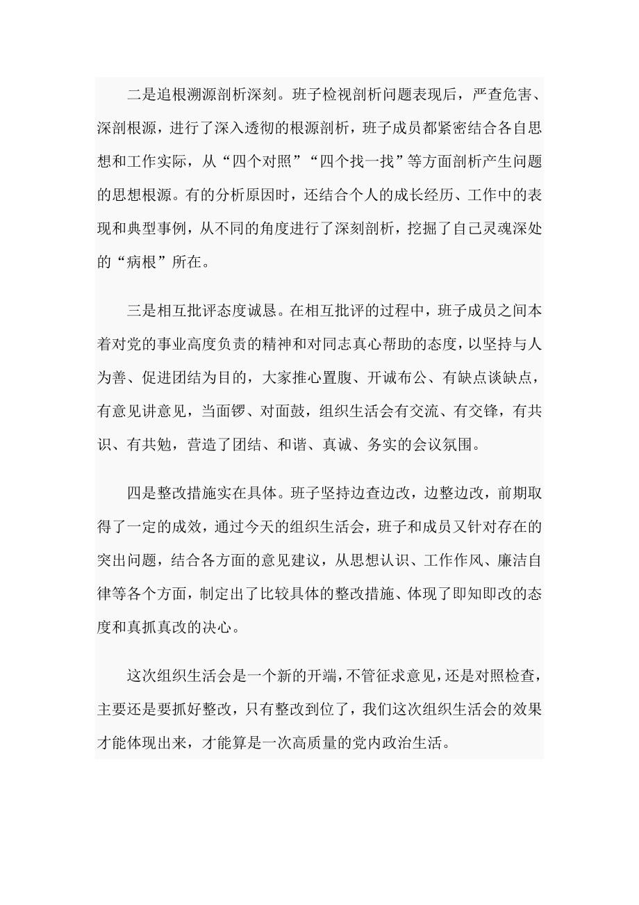 主题教育组织生活会点评发言材料.doc_第2页
