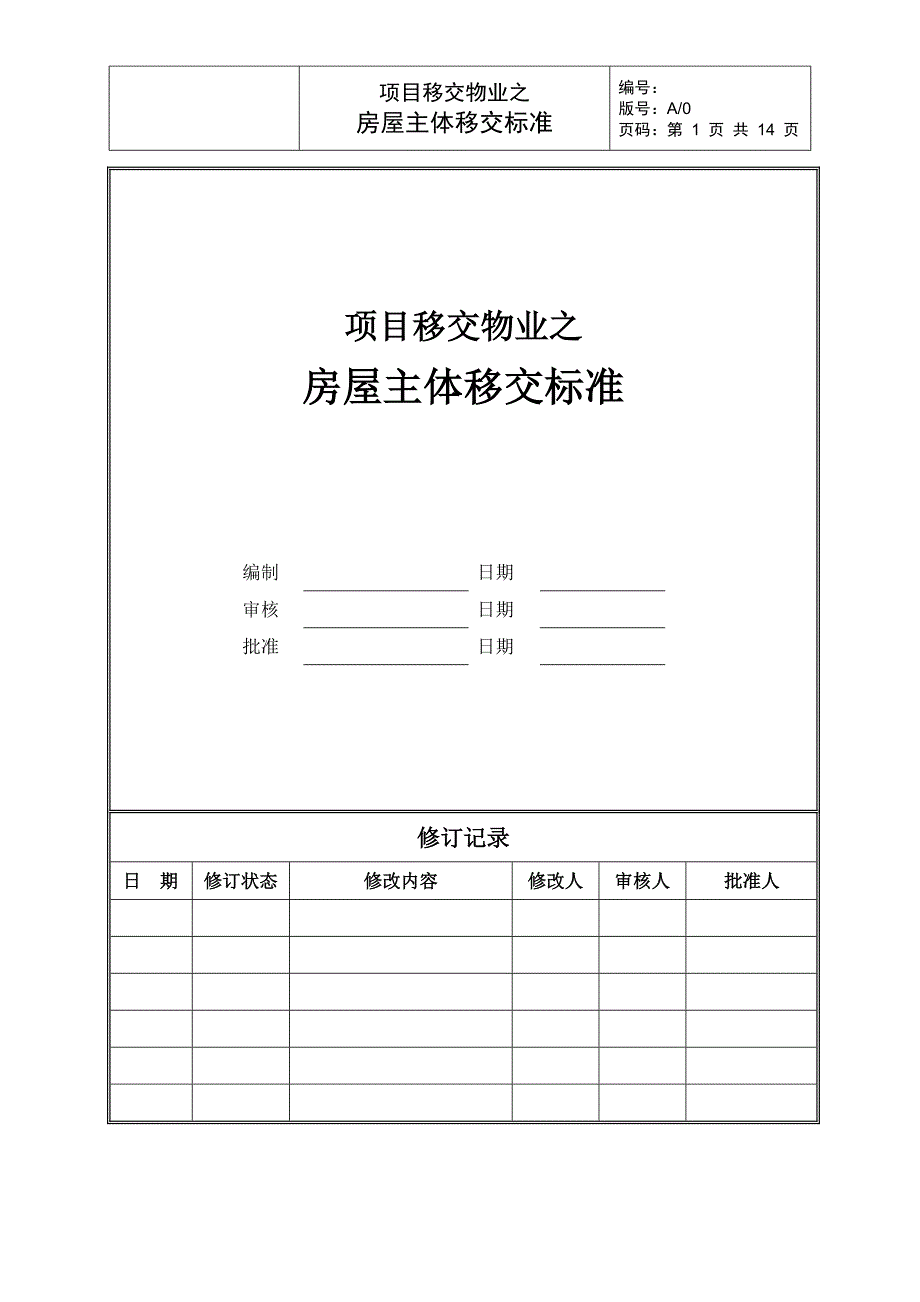 修改项目移交物业主体移交标准.docx_第1页