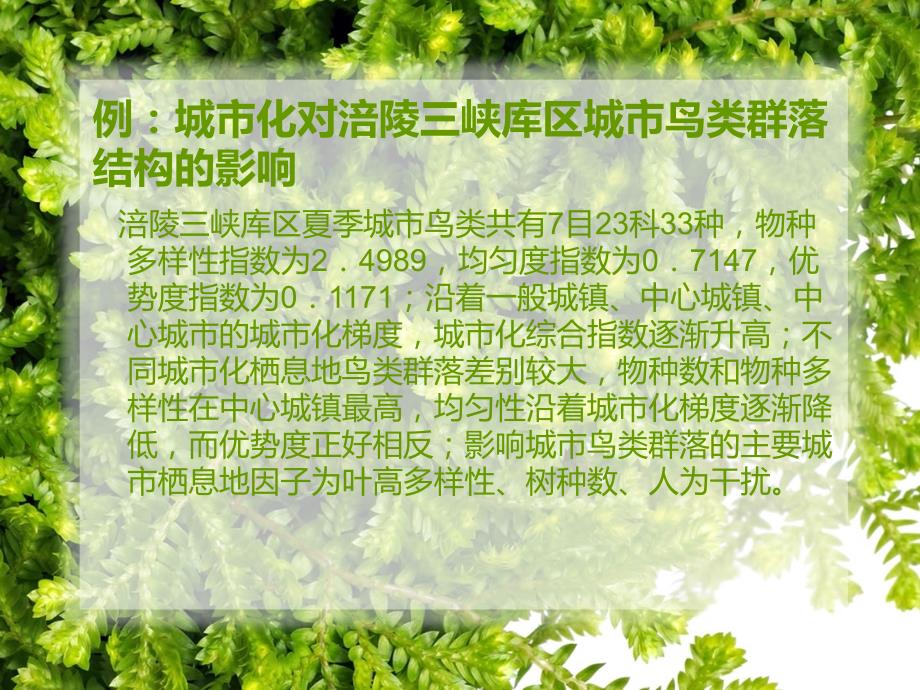 城市化对城市鸟类的影响.ppt_第3页
