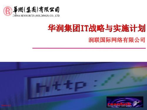 华润集团IT规划报告.ppt