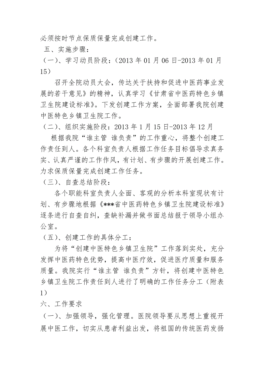 创建中医特色乡镇卫生院实施方案.doc_第2页