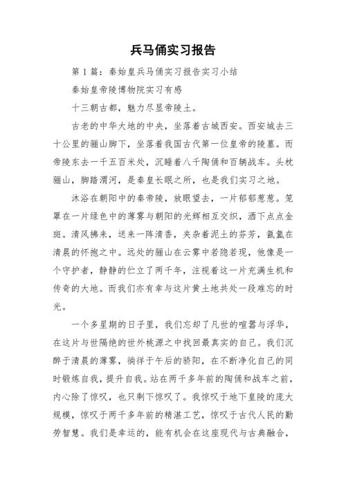 兵马俑实习报告.doc