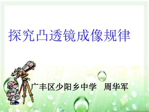 初二物理探究凸透镜成像规律说课课件.ppt