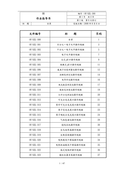 实验室仪器设备作业指导书.doc