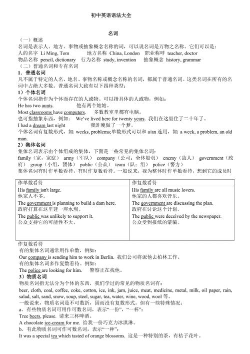 初中英语语法教案大全.doc