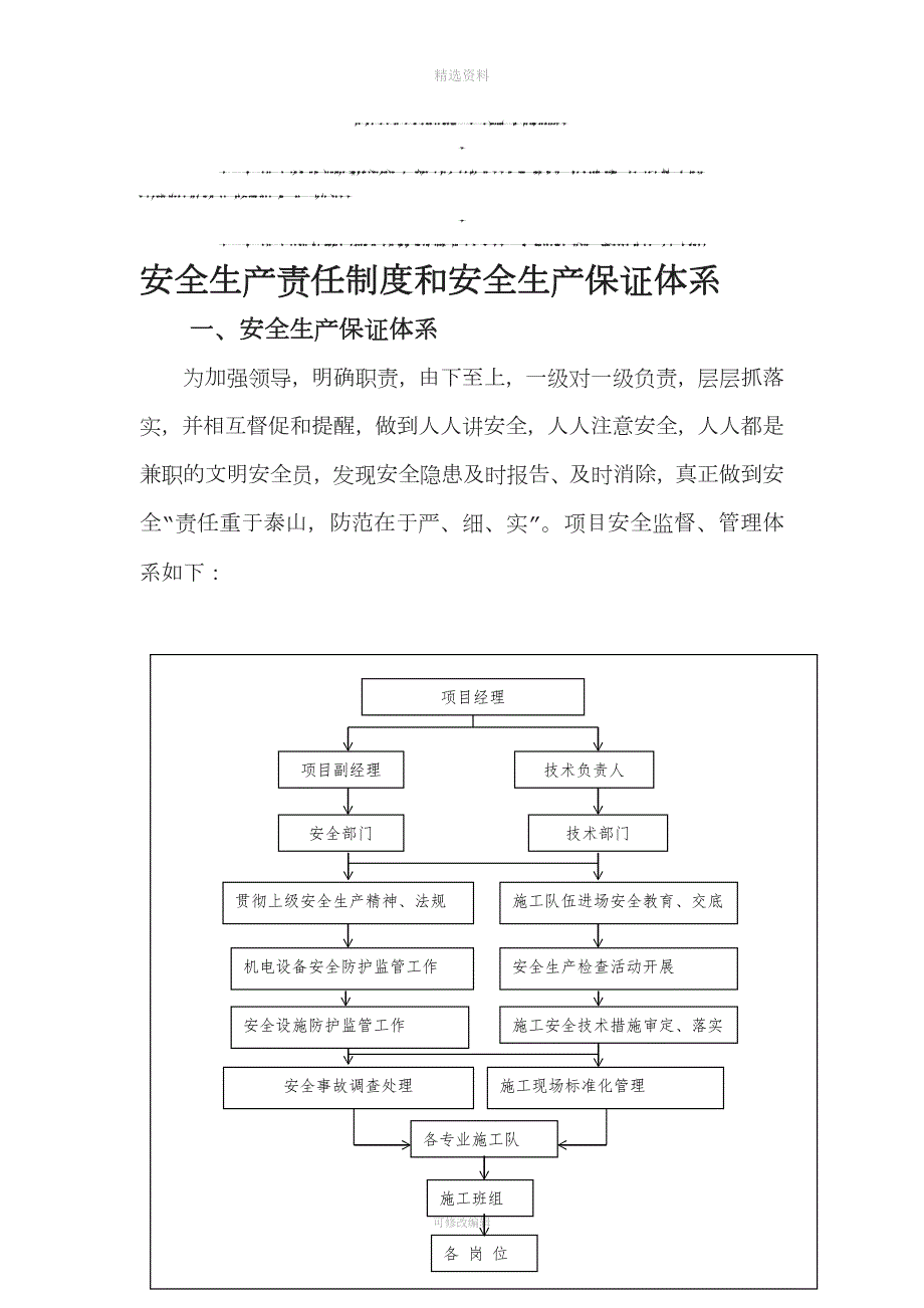 安全生产责任制度和安全生产保证体系.doc_第1页