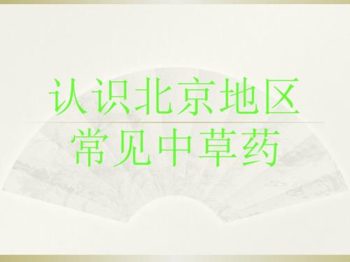 北京地区常见中草药图片.ppt
