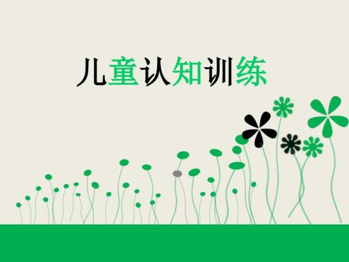 儿童认知训练PPT课件.ppt