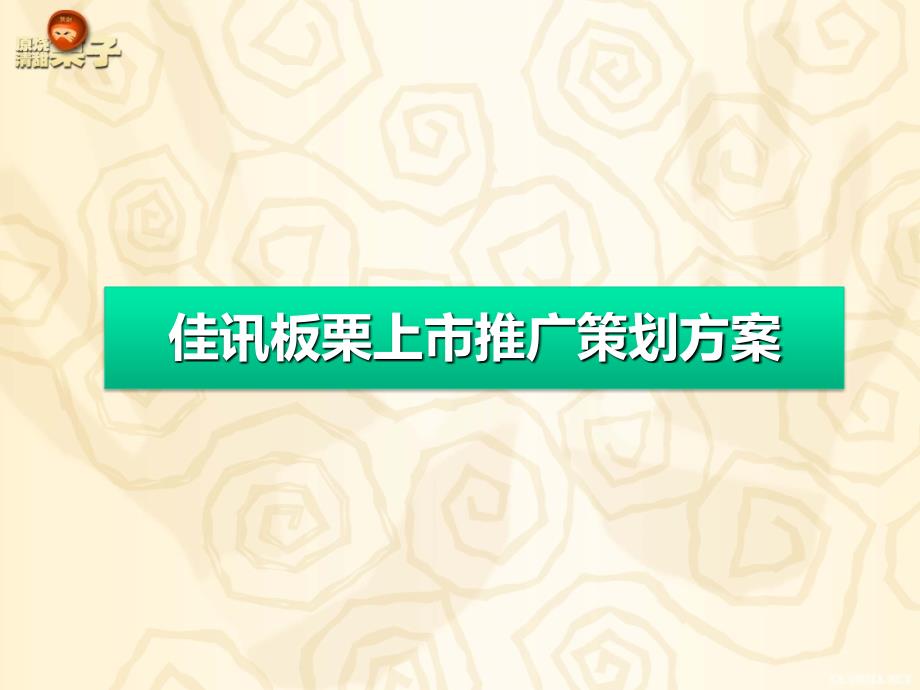佳讯板栗上市推广策划方案144页.ppt_第1页