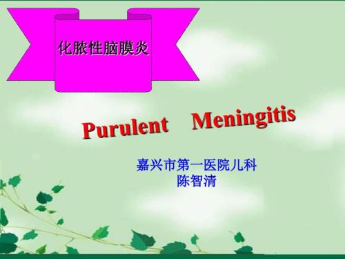 儿童化脓性脑膜炎PPT课件.ppt