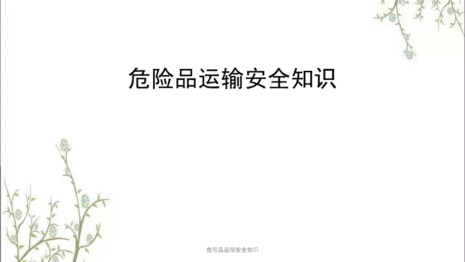 危险品运输安全知识PPT课件.pptx_第1页