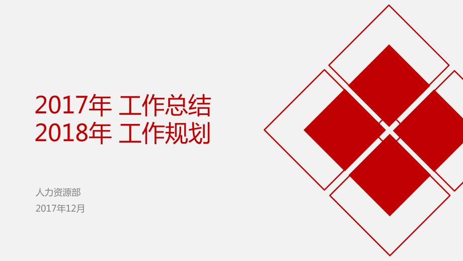 公司人力资源部总结及展望.ppt_第1页