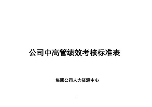 公司中高管绩效考核标准表汇总.doc