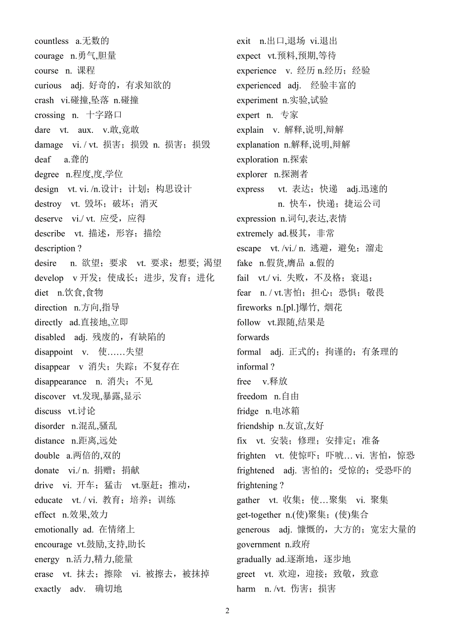 中考英语中考英语高频词汇整理.doc_第2页