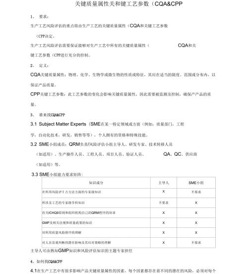 关键质量属性和关键工艺参数.docx