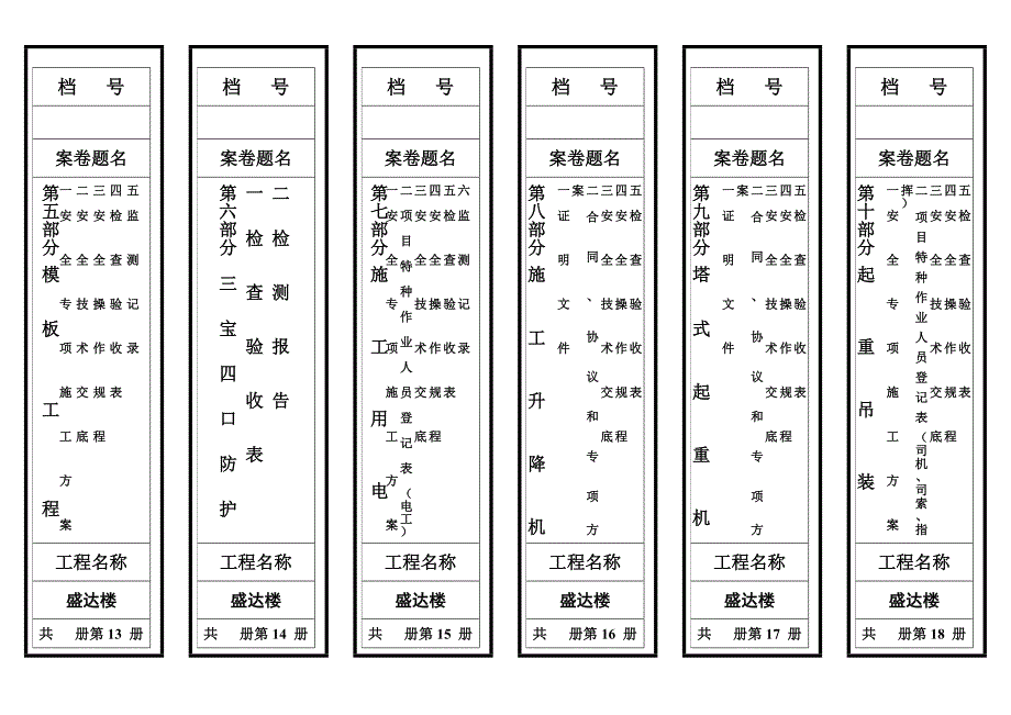完整安全资料文件盒标签及卷内目录.doc_第3页