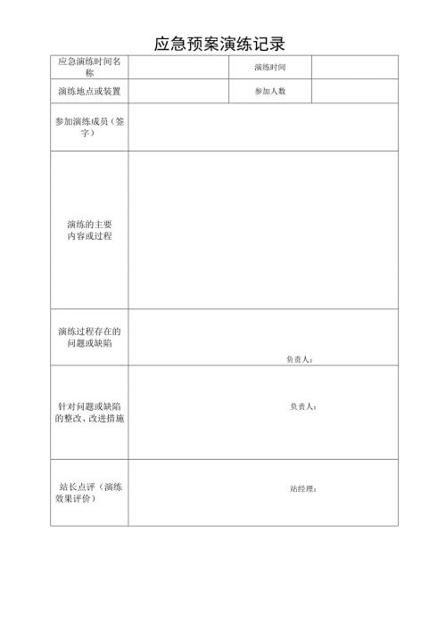 加油站应急预案演练记录.doc
