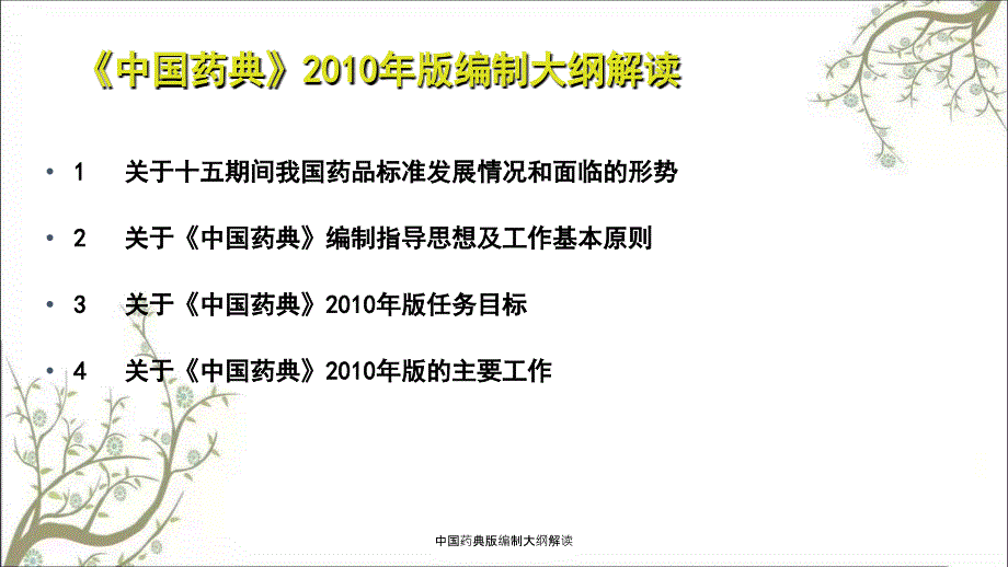 中国药典版编制大纲解读课件.ppt_第2页