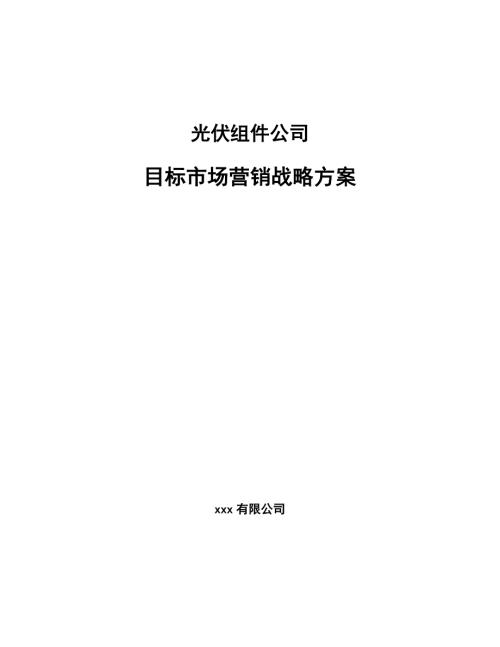 光伏组件公司目标市场营销战略方案.docx