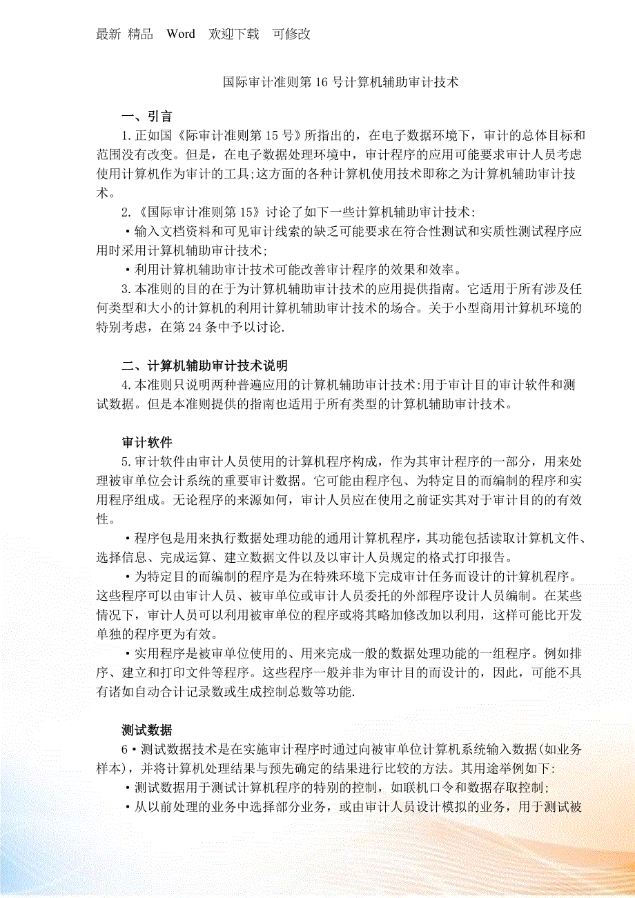 国际审计准则计算机辅助审计技术最新.docx_第1页