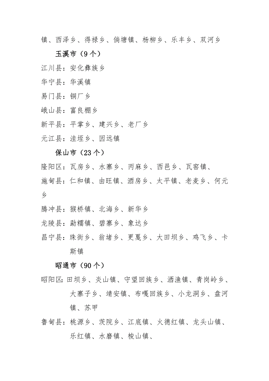 关于云南省确定贫困乡镇贫困村的.doc_第3页