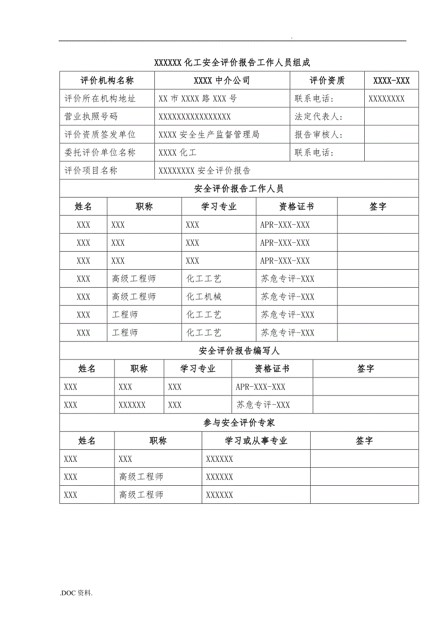 危险化学品生产企业安全评价报告规范文本.doc_第2页
