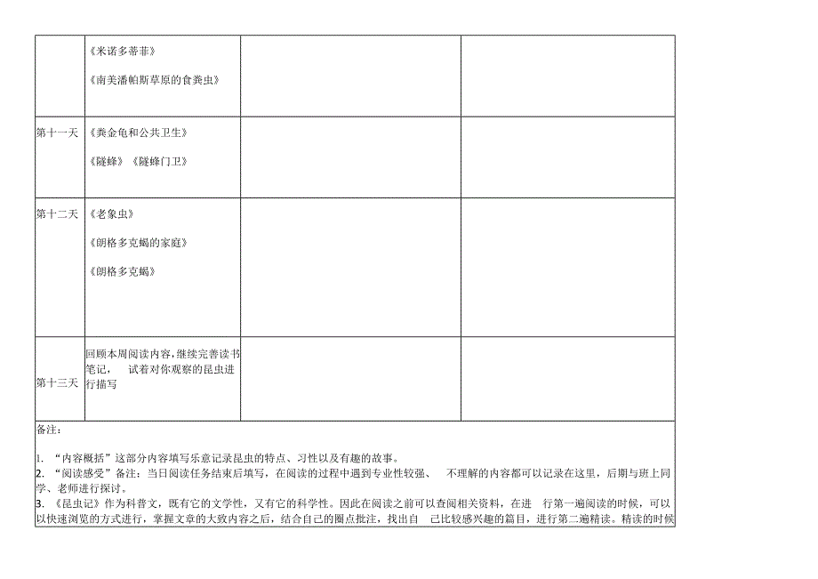 初二昆虫记阅读规划表.doc_第3页